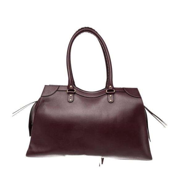 Balenciaga Neo Classic Burgundy Box Leather Travel Bag - Picture 4 of 5